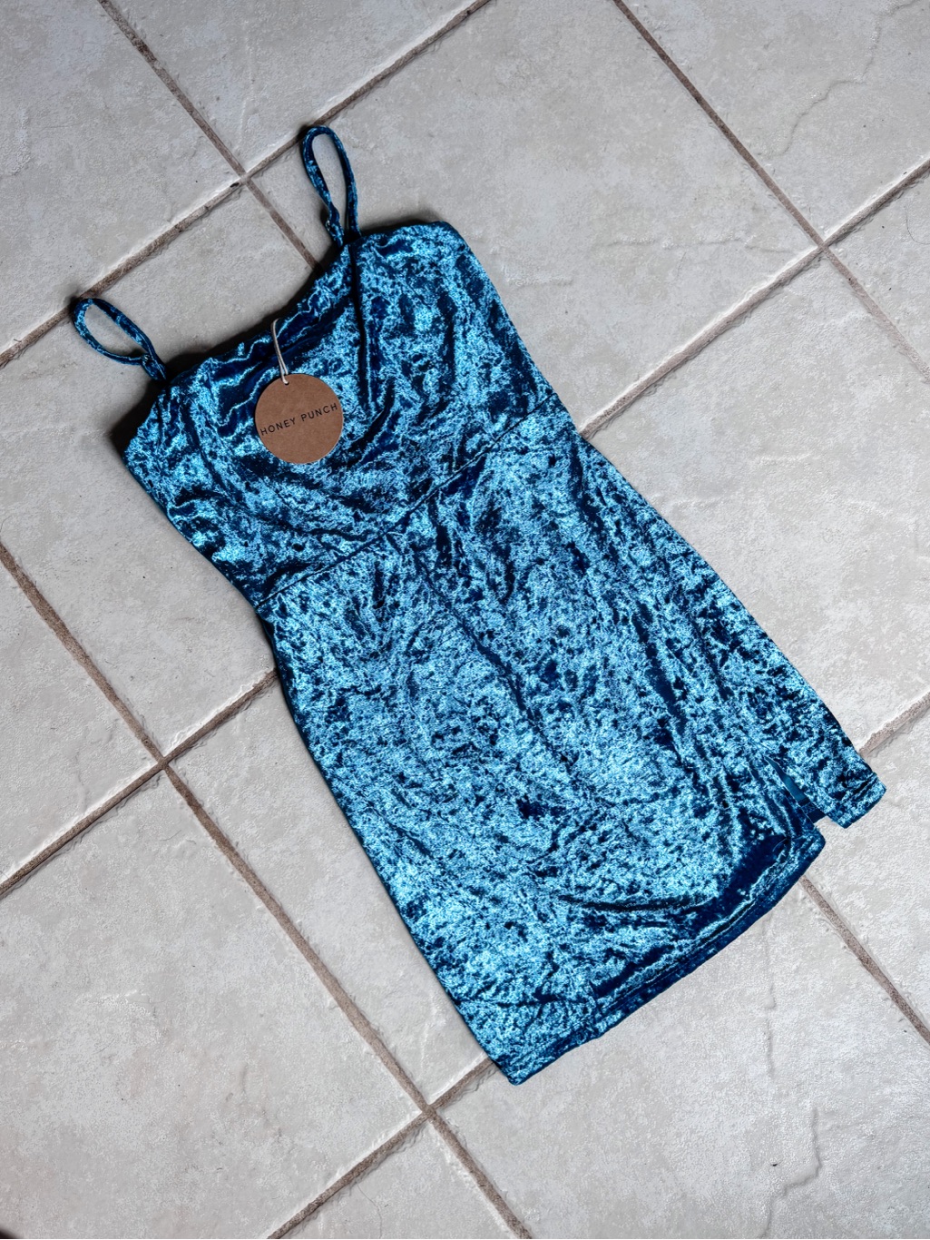 Honey Punch Crushed Velvet Mini Dress